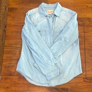 Denim Blue Button-Down Shirt